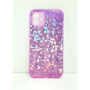 Iphone 12 12 pro Purple Holographic Laser Fragments Phone Case
